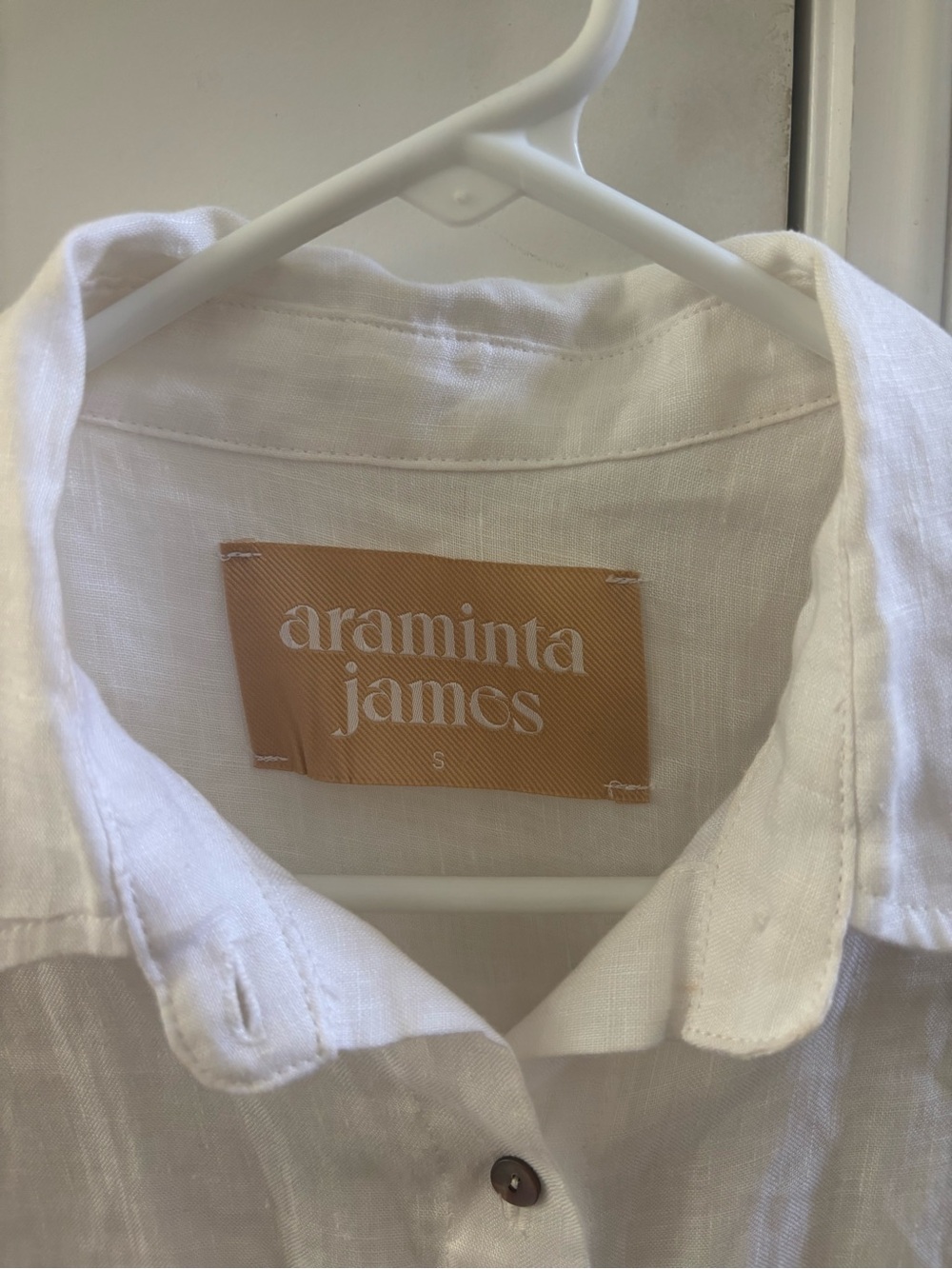 Araminta James Women’s White Linen Button-Down Shirt